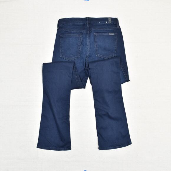 7 For All Mankind Women's Jeans Cotton Blend Blue Size 29x34 Skinny Boot Zip - Picture 3 of 8